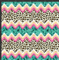 Turquoise Chevron Print