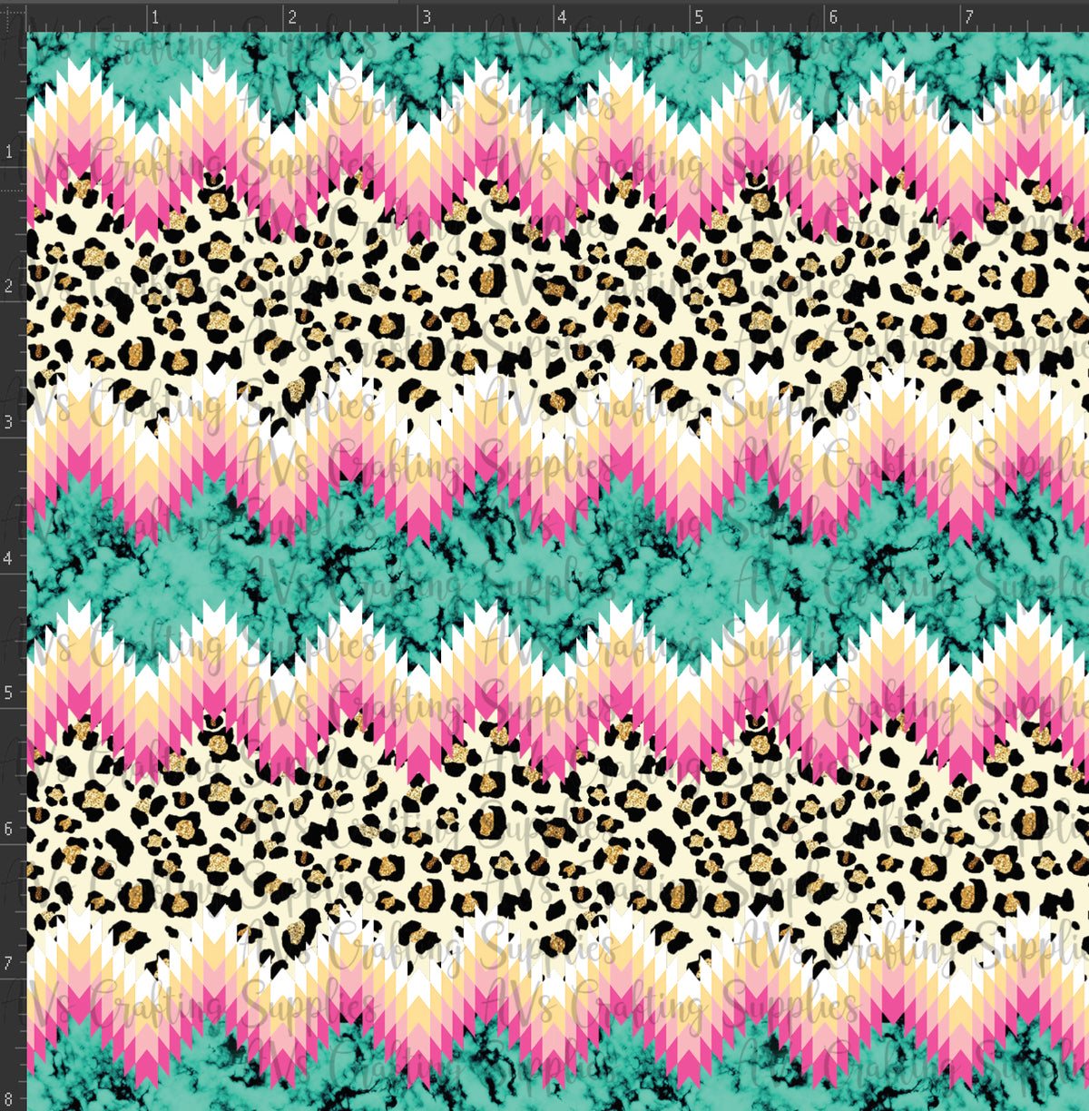 Turquoise Chevron Print