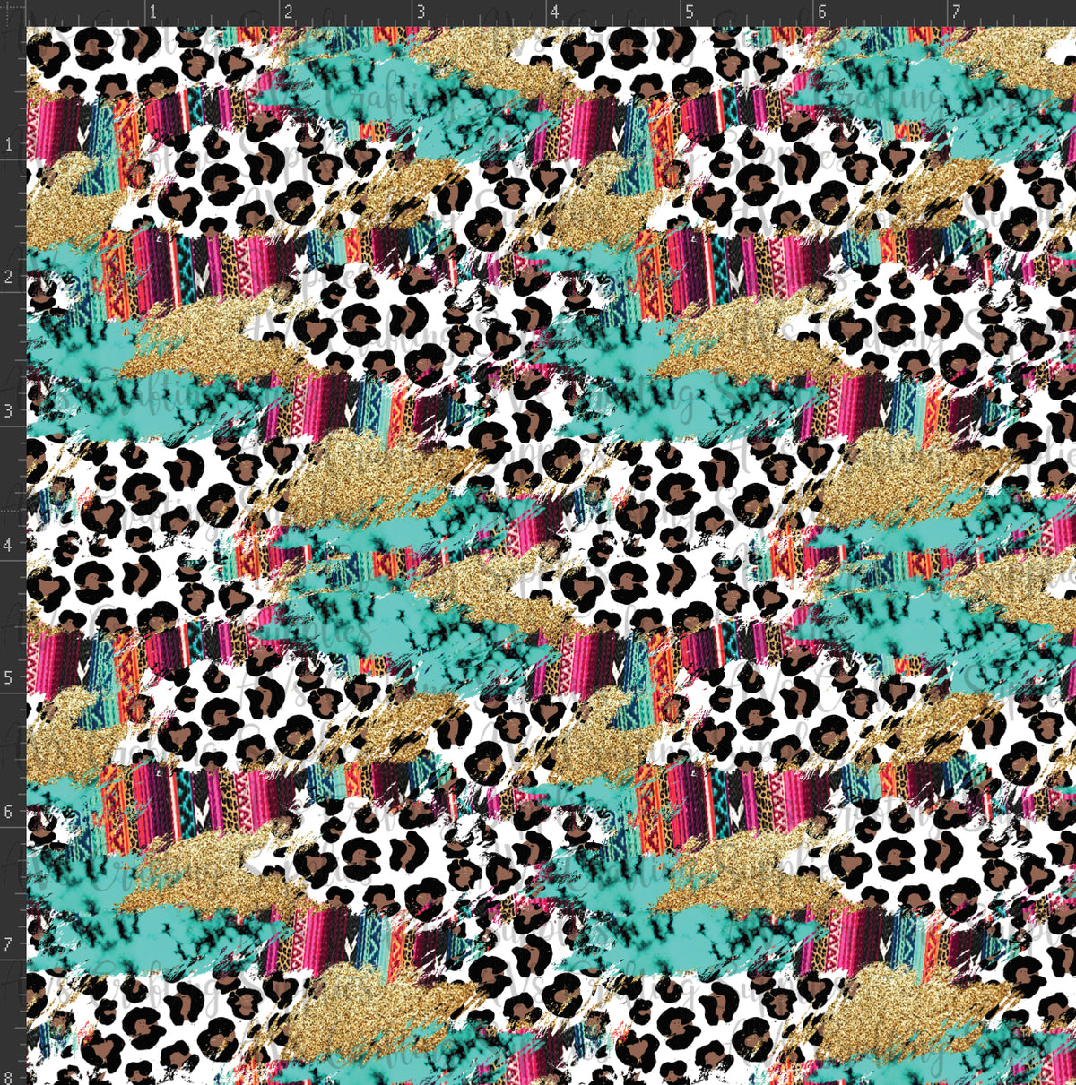 Turquoise Brushstrokes Print