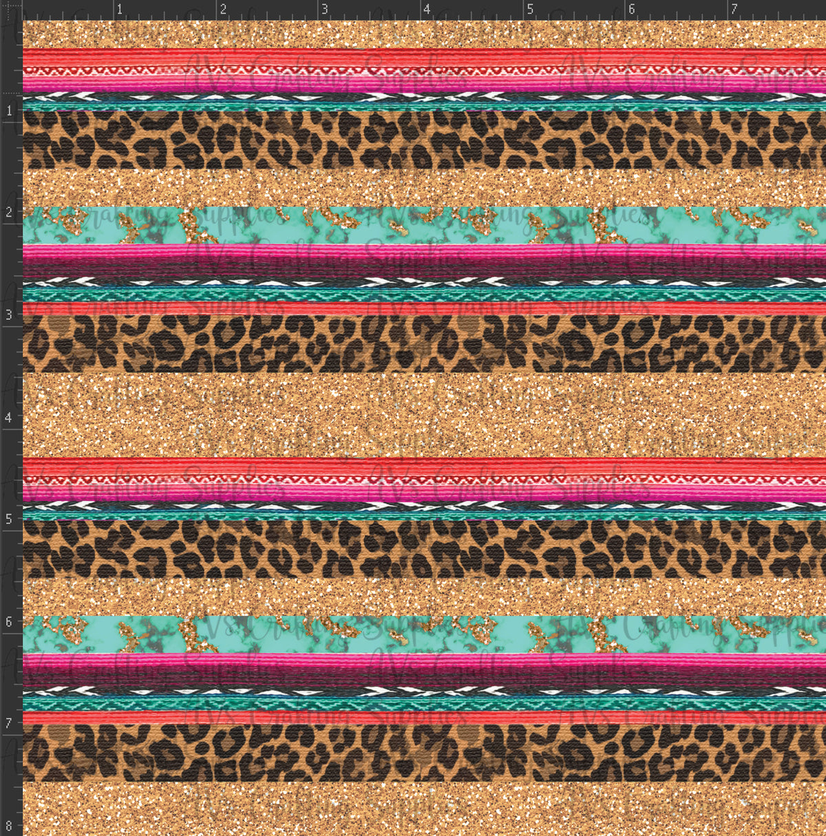 Turquoise Stripes Print