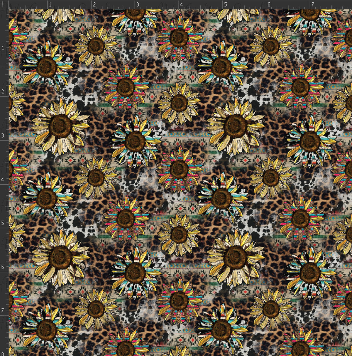 Cheetah Sunflower Print