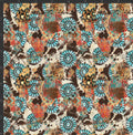 Turquoise and Cowhide Collage Print
