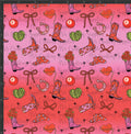 Flaming Cowgirl Boots Print