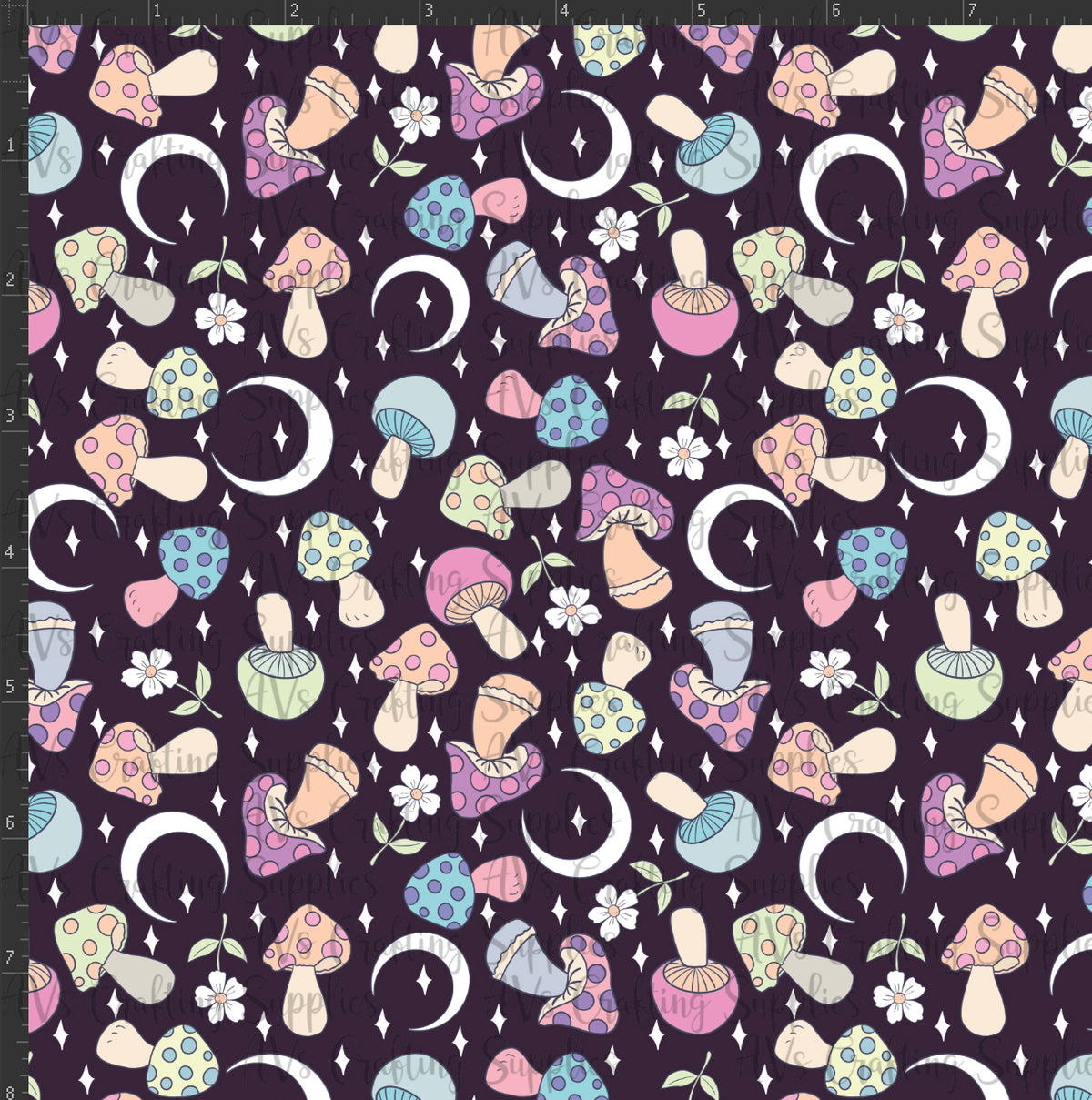 Moon Mushrooms Print