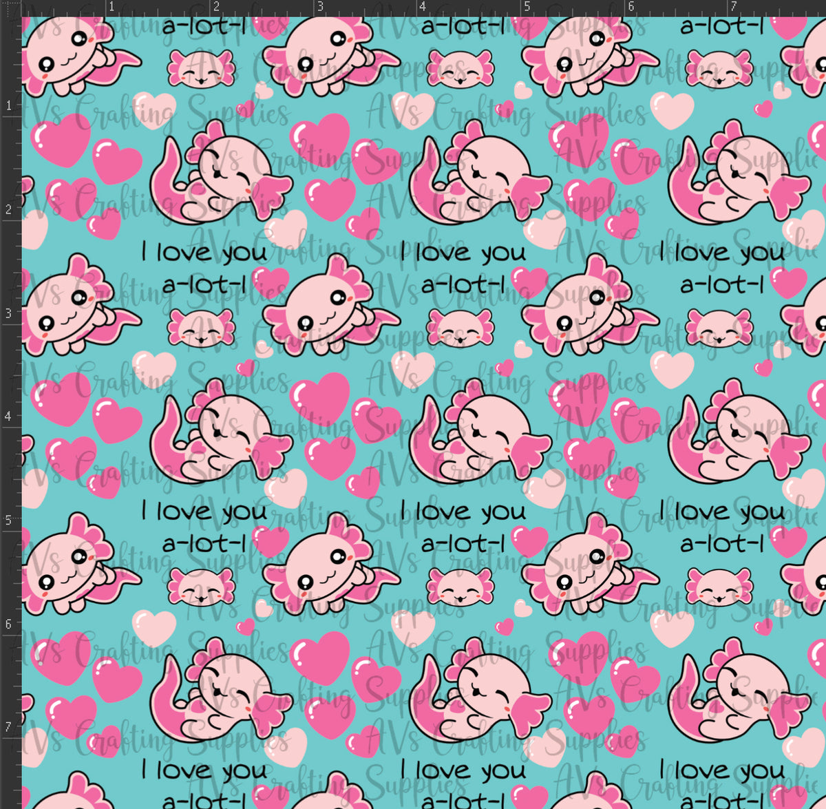 Love You Axolotl Print