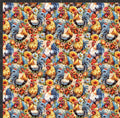 Floral Chickens Print