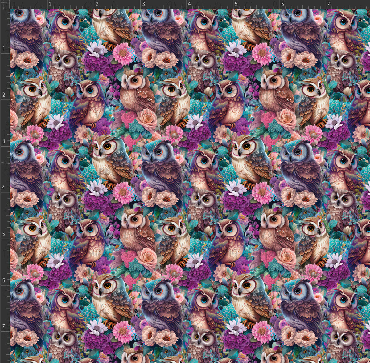 Floral Owl Print