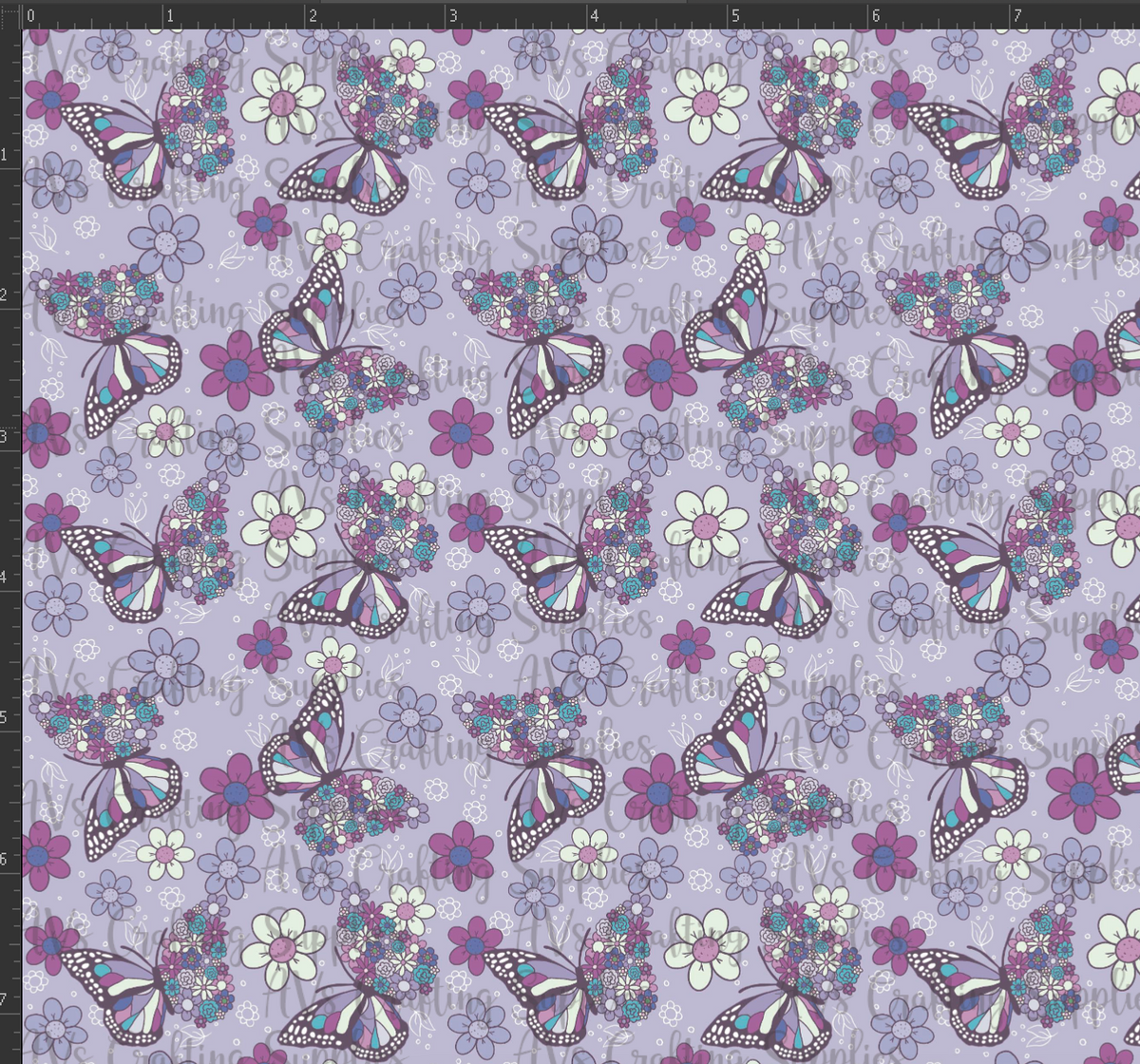 Floral Butterflies Print