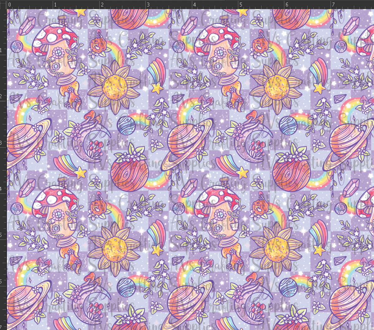 Space Mushrooms Print