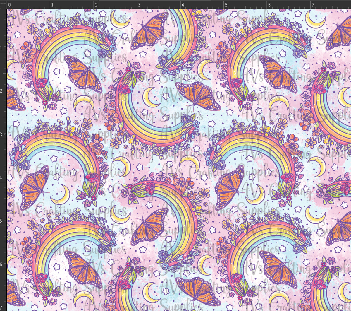Butterflies and Rainbows Print