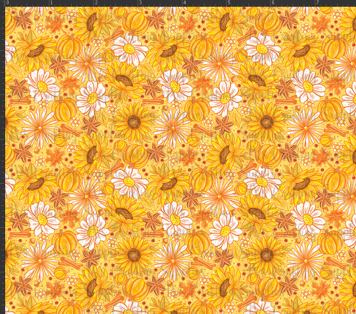 Pumpkins and Sunflowers Print