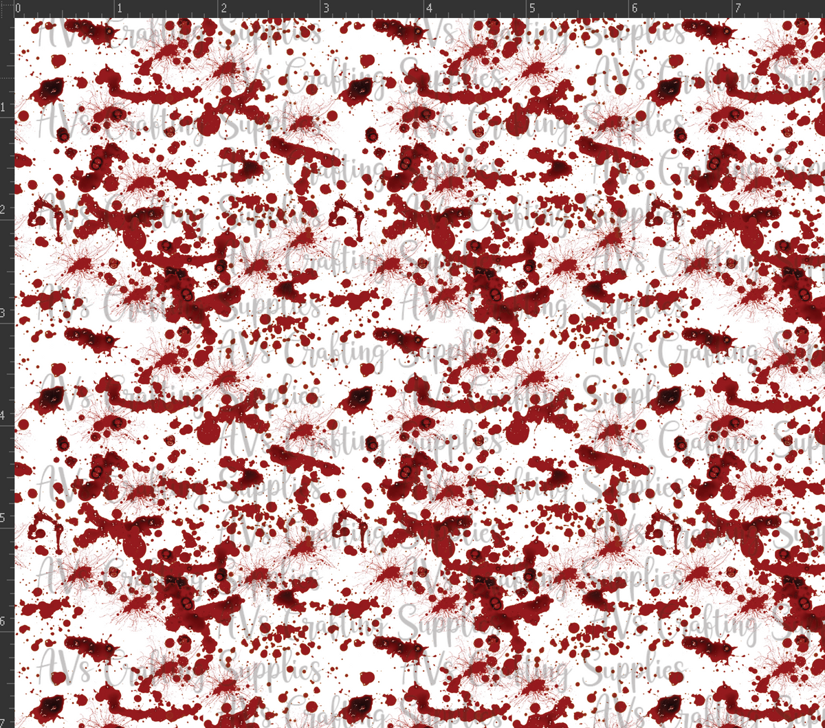 White Blood Splatter Print