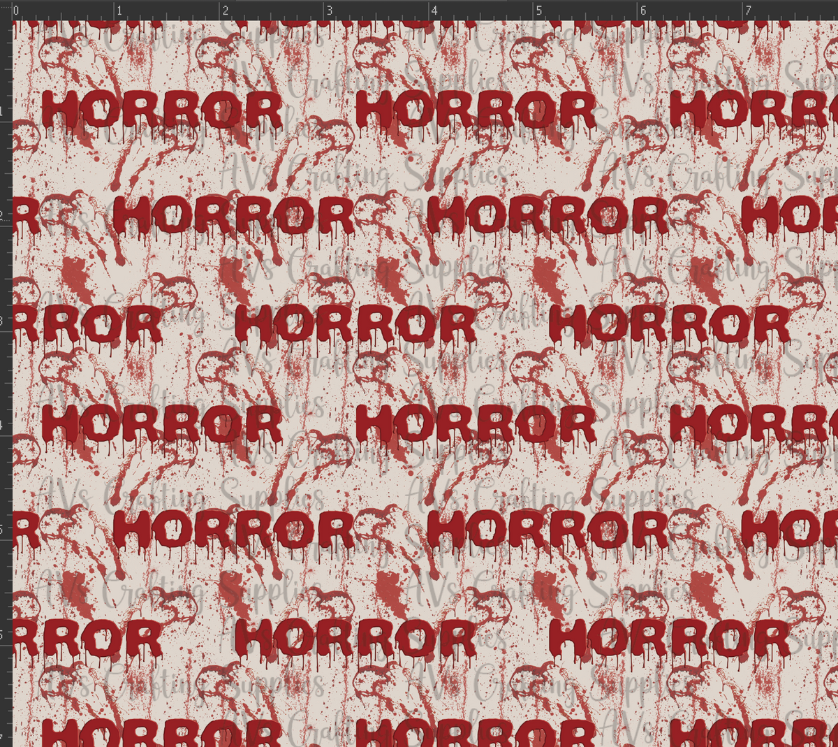 Horror Blood Splatter Print