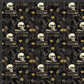 Skulls and Books Print