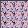 Floral Skull and Mushrooms Print