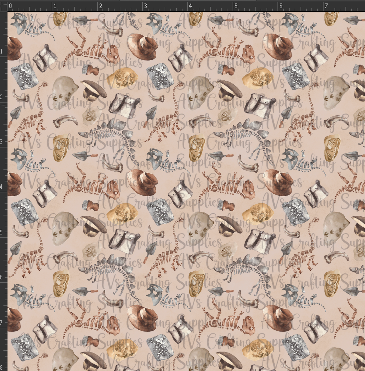Dinosaur Bones Print