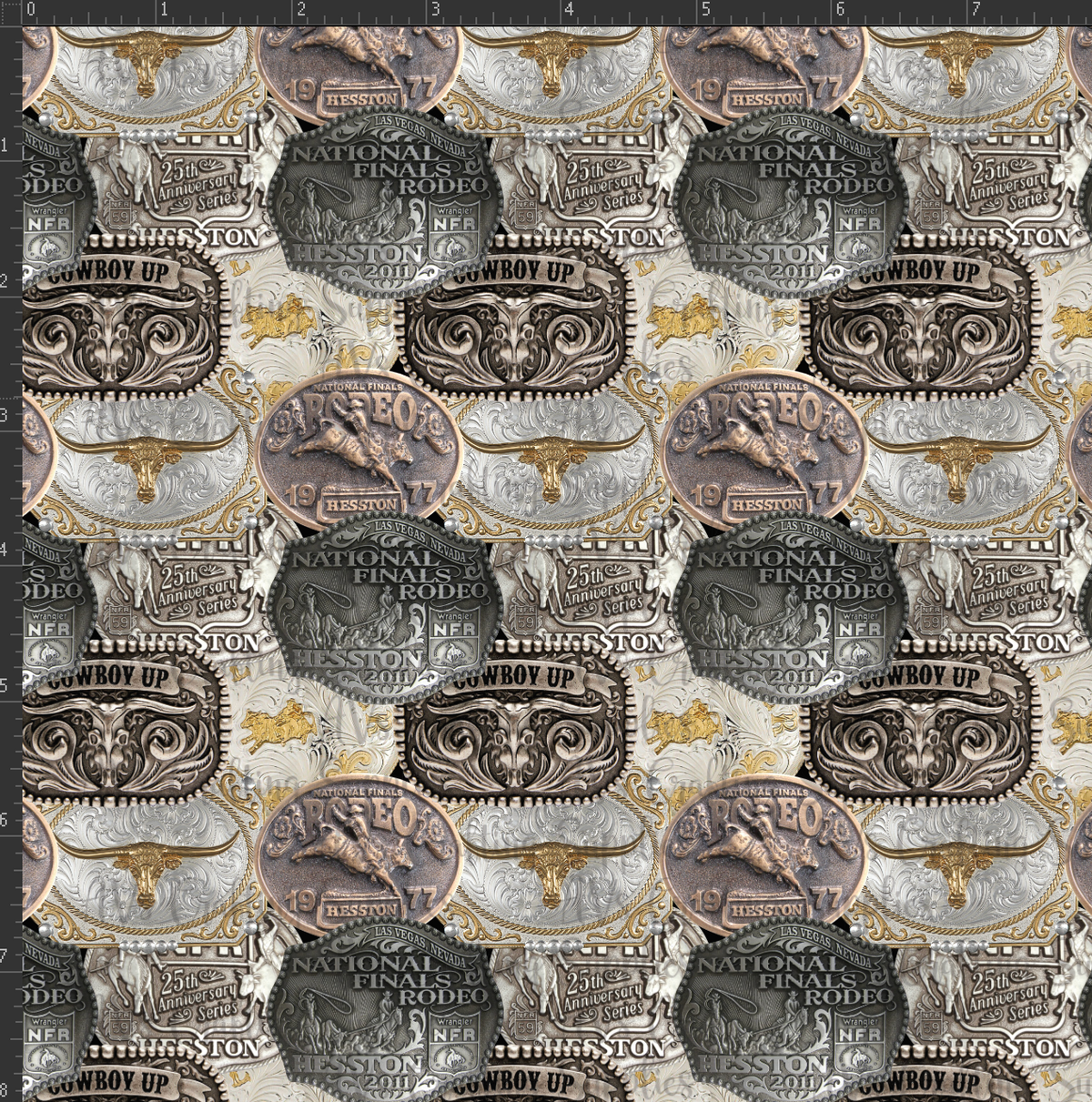 Rodeo Buckles Print