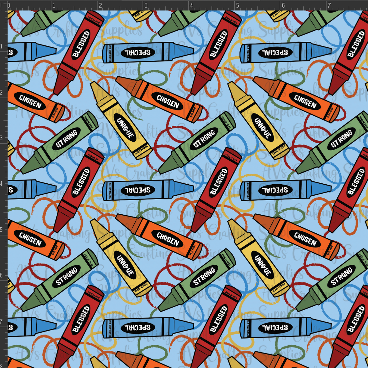 Blue Affirmation Crayons
