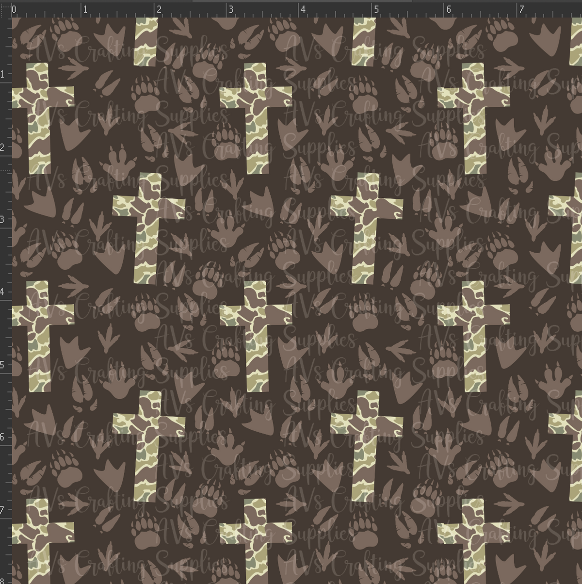 Camo Cross Print