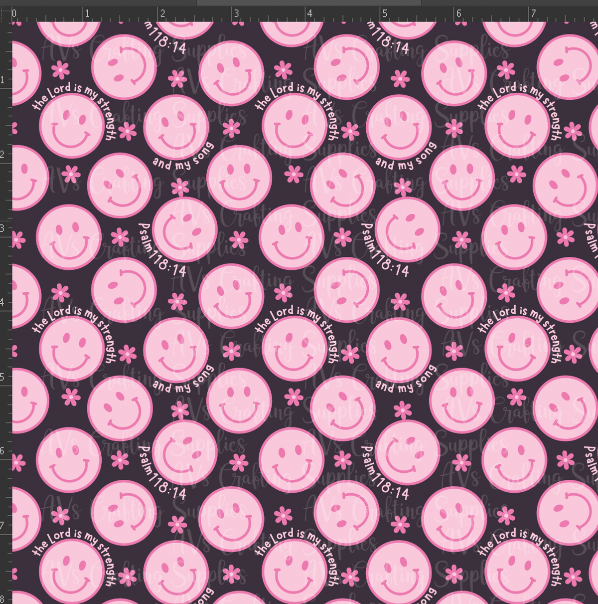 Pink Lord Is My Strength Print