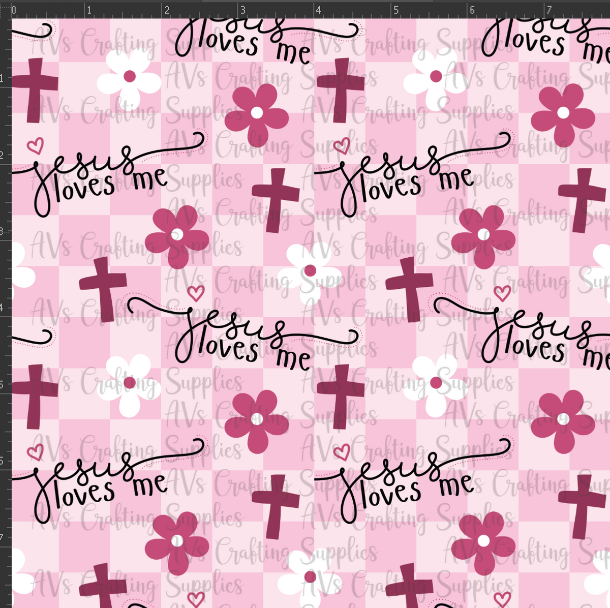 Girly Jesus Loves Me Print