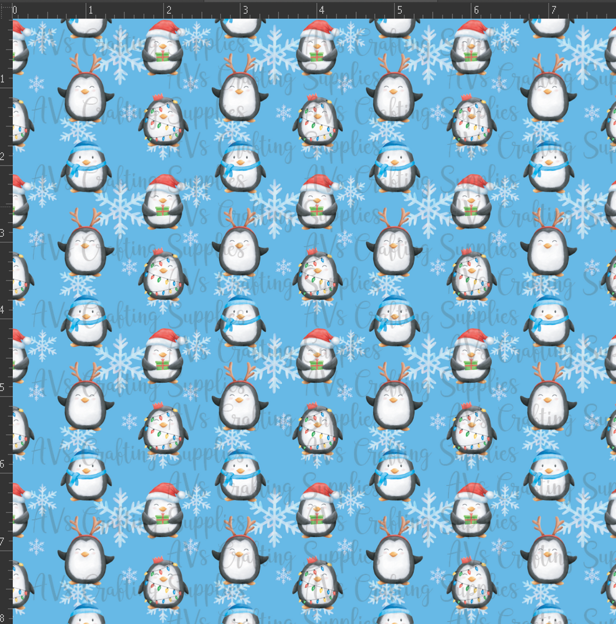 Christmas Penguins Print