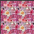 Pink Christmas Collage Print