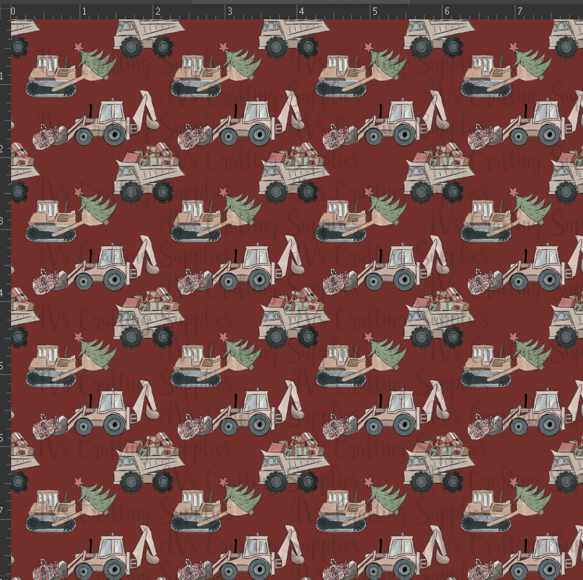 Christmas Construction Print