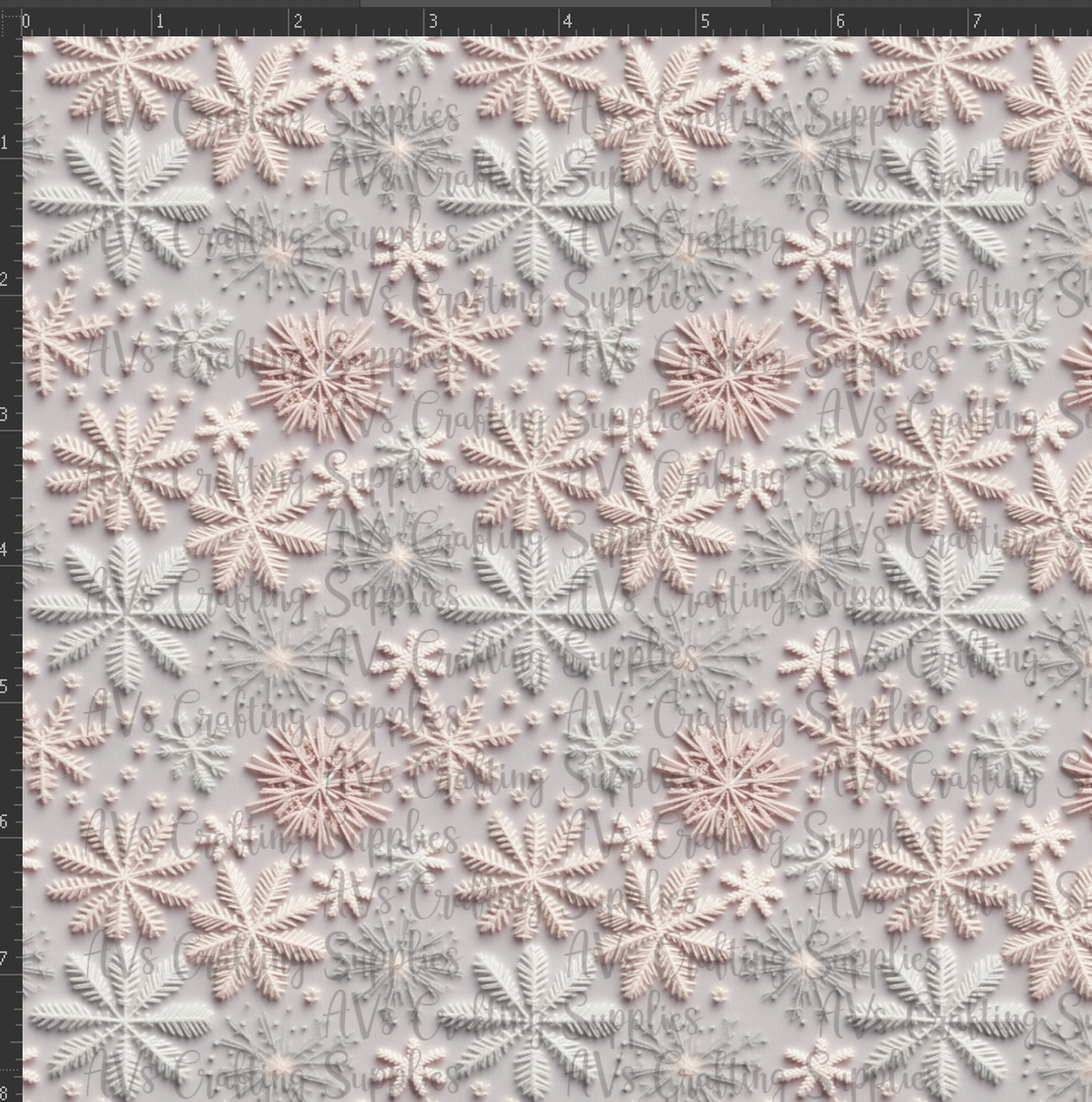 Embroidered Snowflakes Print