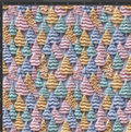 Pastel Embroidered Christmas Trees Print