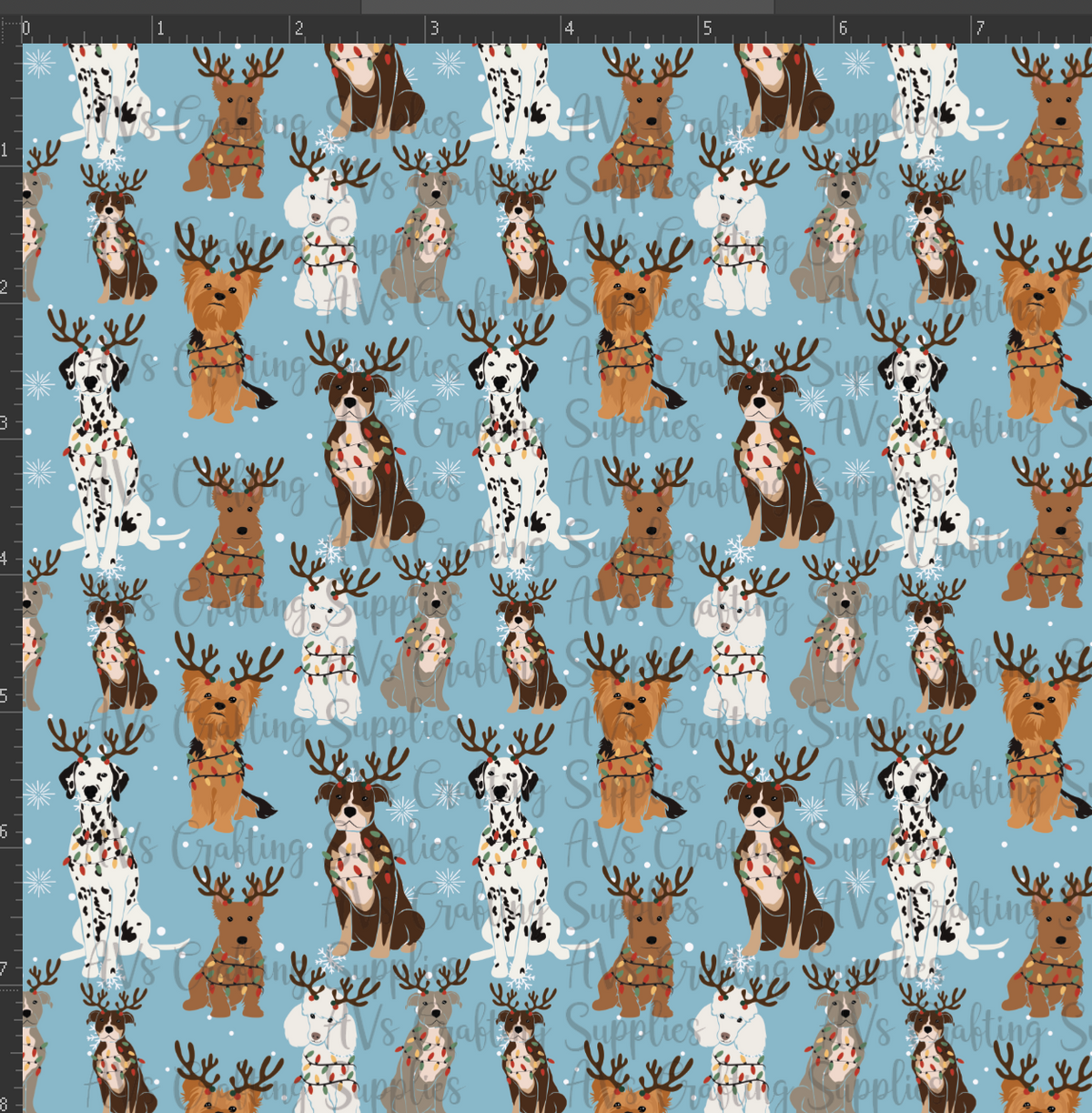 Christmas Dogs Print