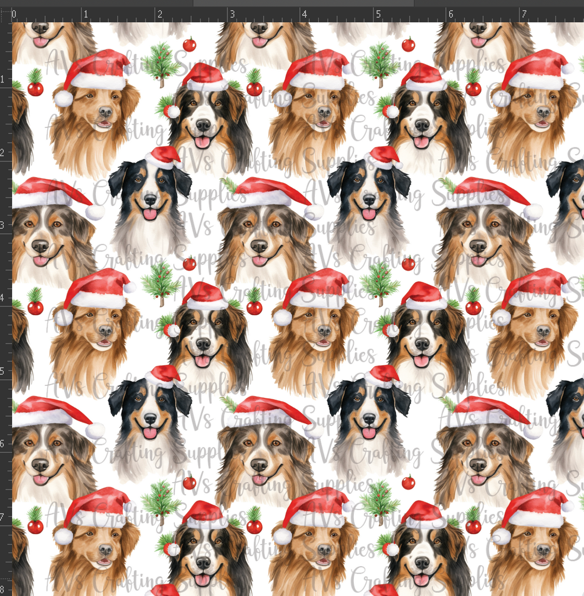 Christmas Santa Hats Print