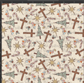 Christmas Trees and Crosses Print