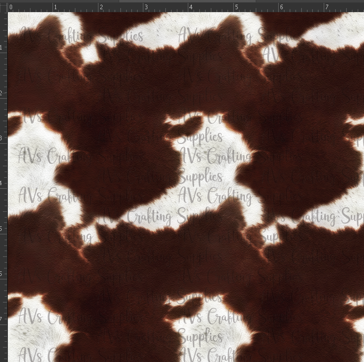 Brown Cowhide Print