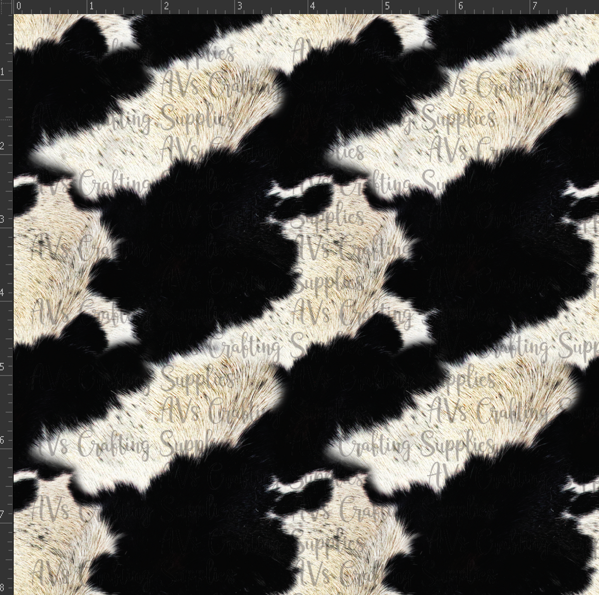 Black Cowhide Print