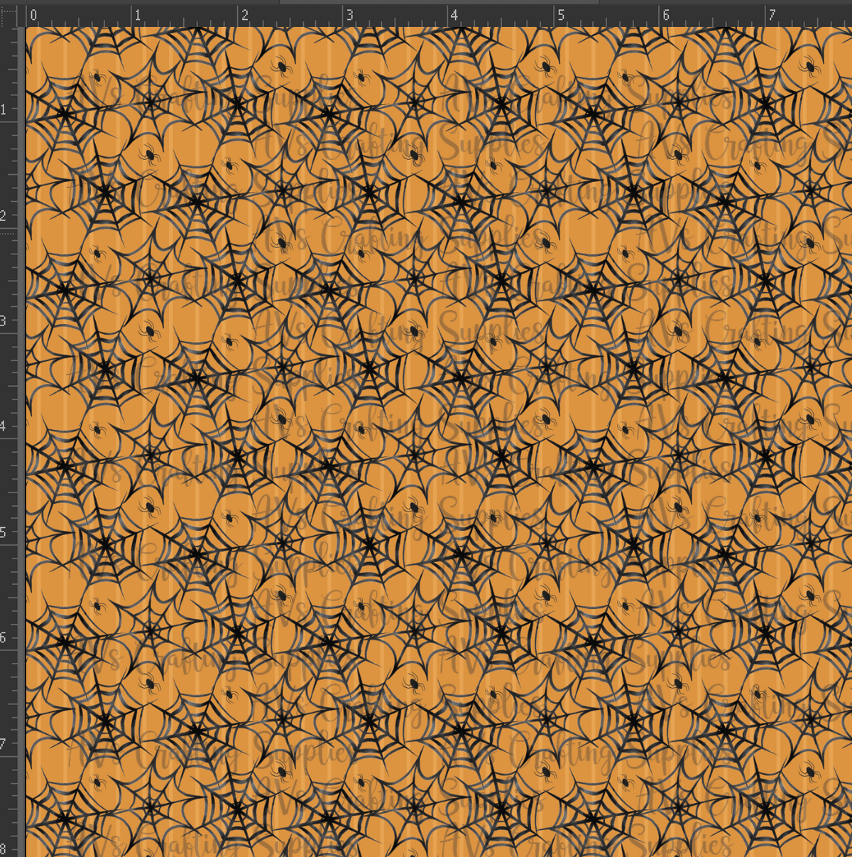 Orange Spiderwebs Print