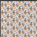 Floral Pumpkins and Skulls Print