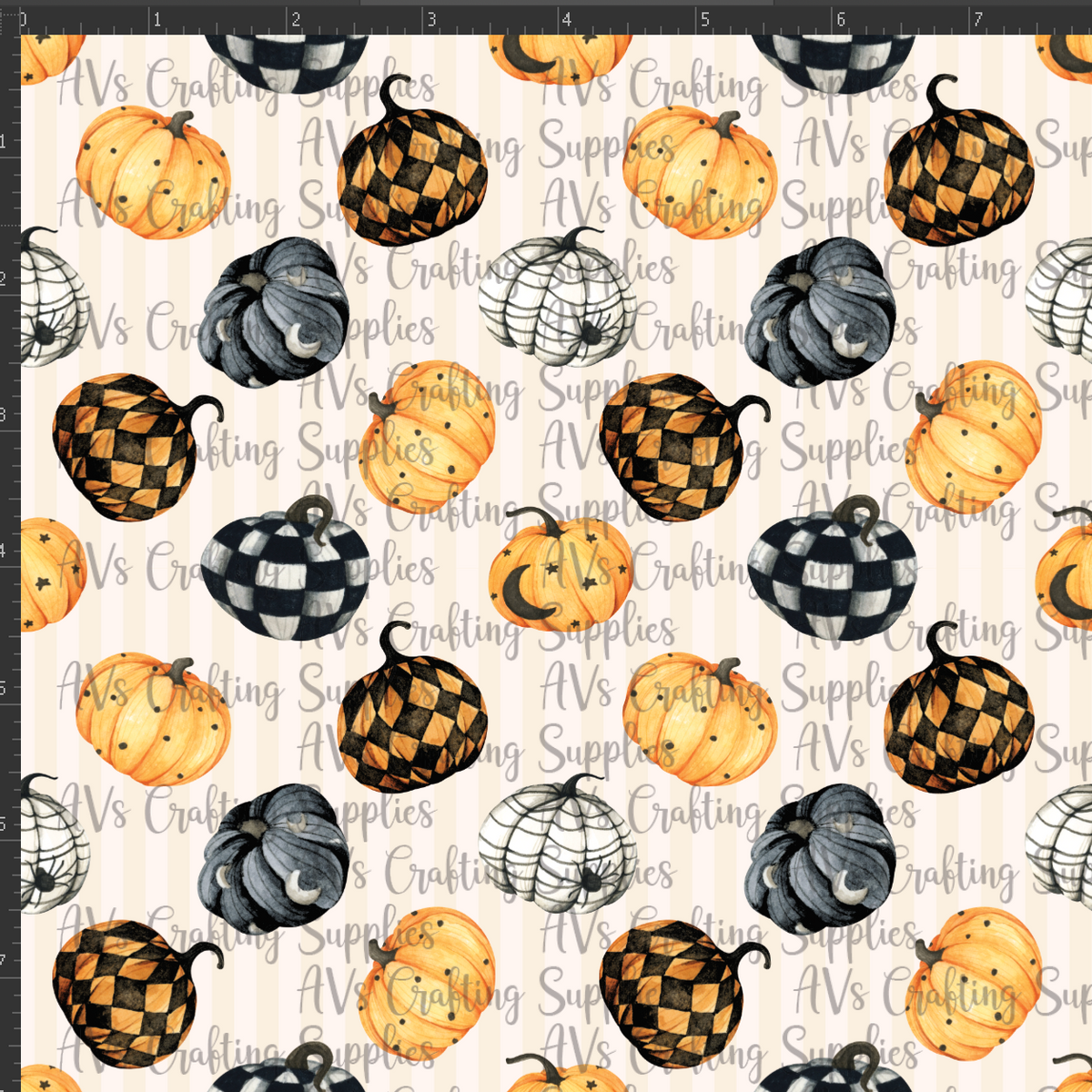 Plaid Pumpkins Print