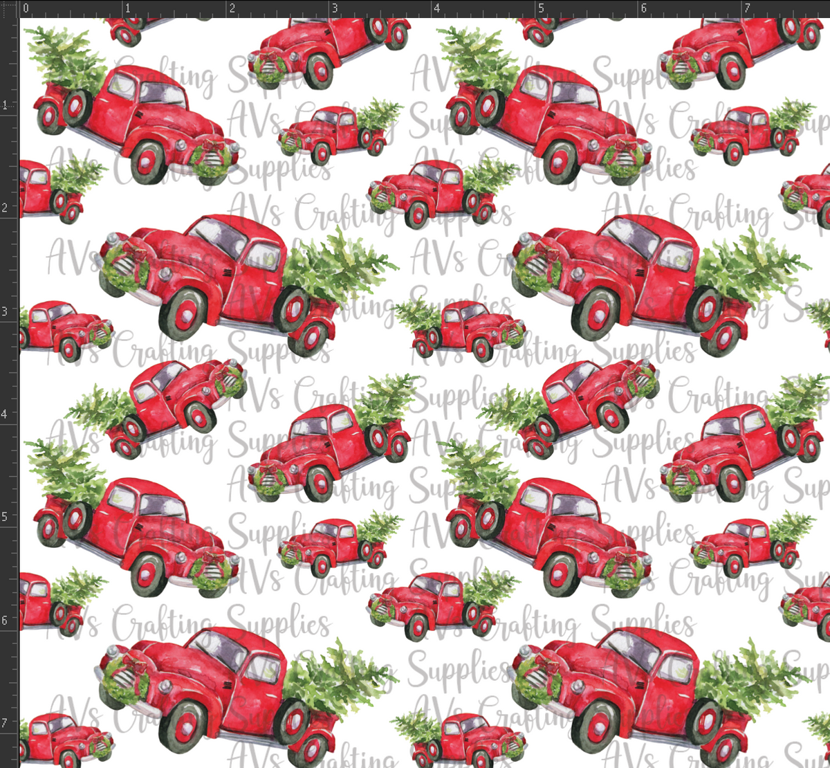 Christmas Tree Trucks Print