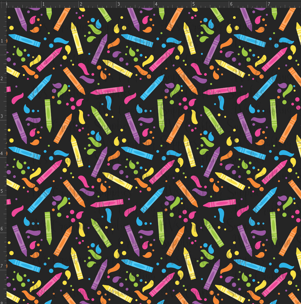 Neon Crayons Print