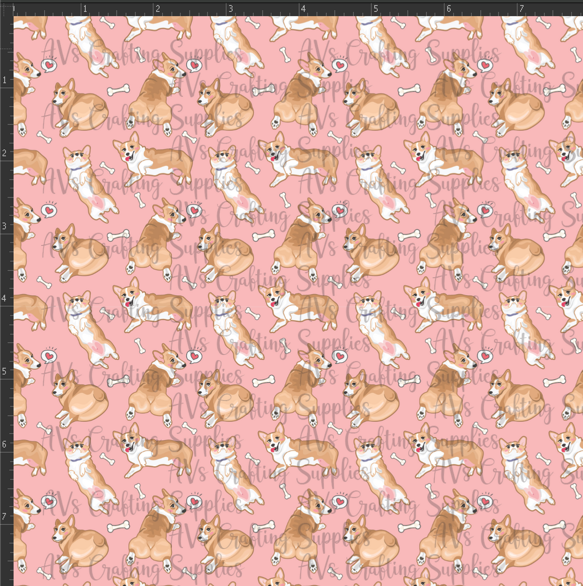 Pink Corgi Print