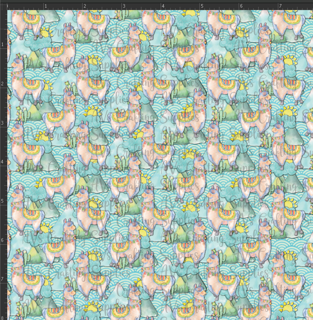 Aztec Llama Print