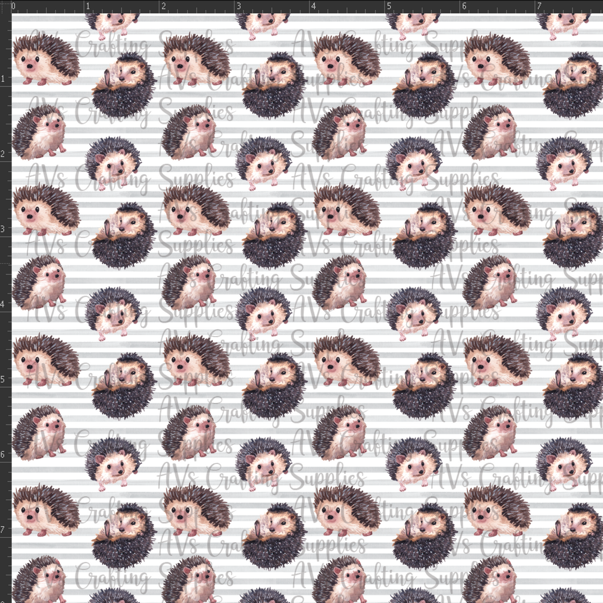 Hedgehogs and Stripes Print