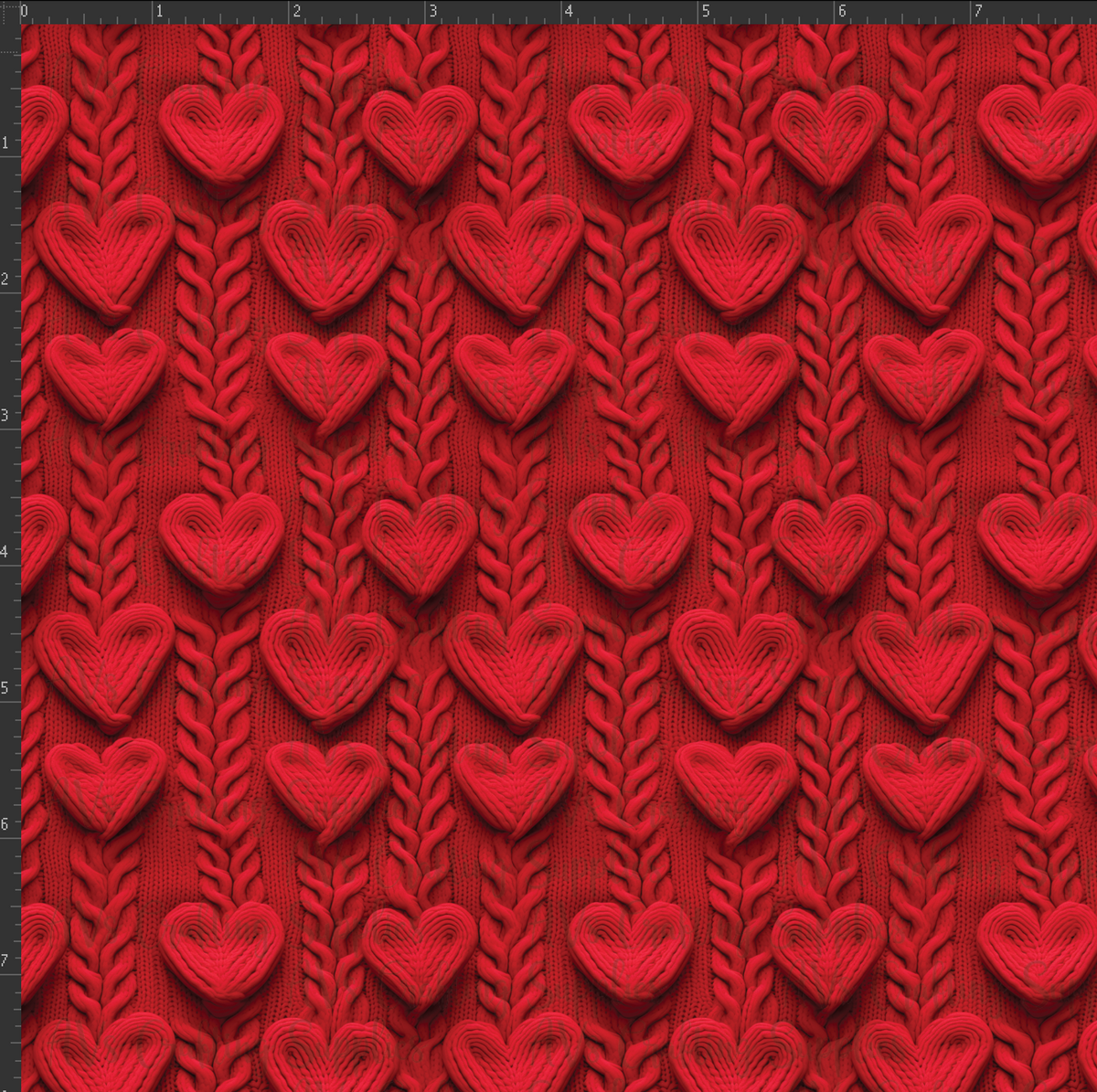 Embroidered Heart Print