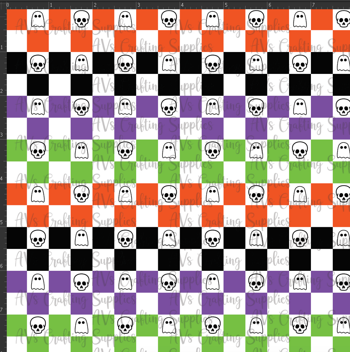 Halloween Checkers Print