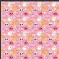 Pink Pumpkins and Skulls Print
