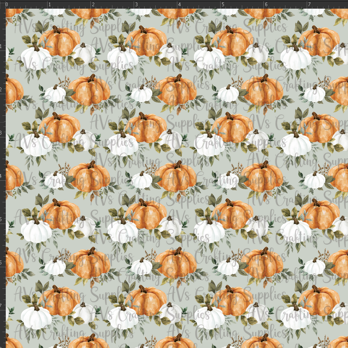 White and Orange Pumpkins Print