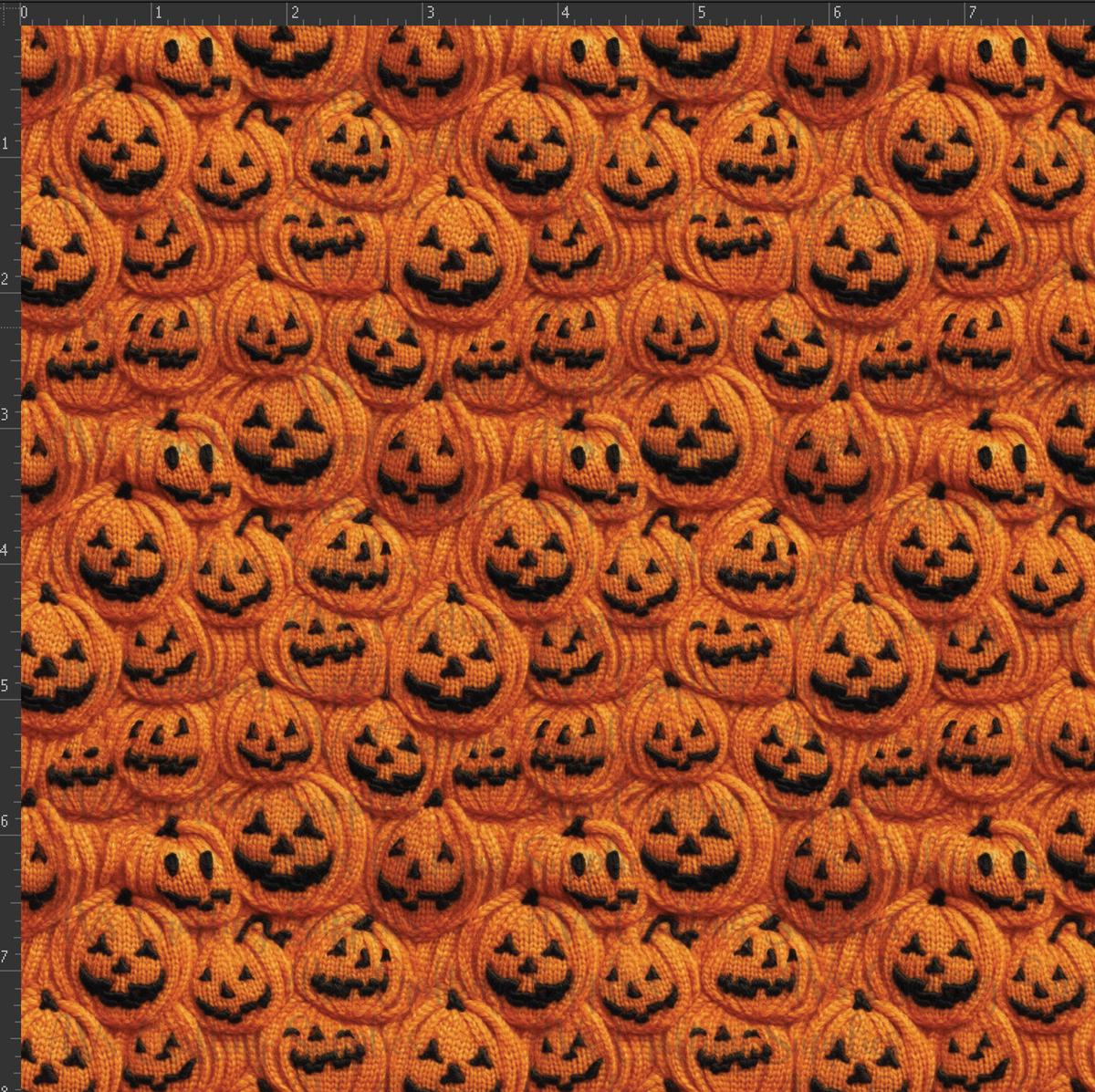 Embroidered Pumpkins Print