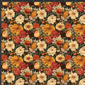 Vintage Fall Floral Print