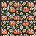 Bow Embroidered Pumpkins Print